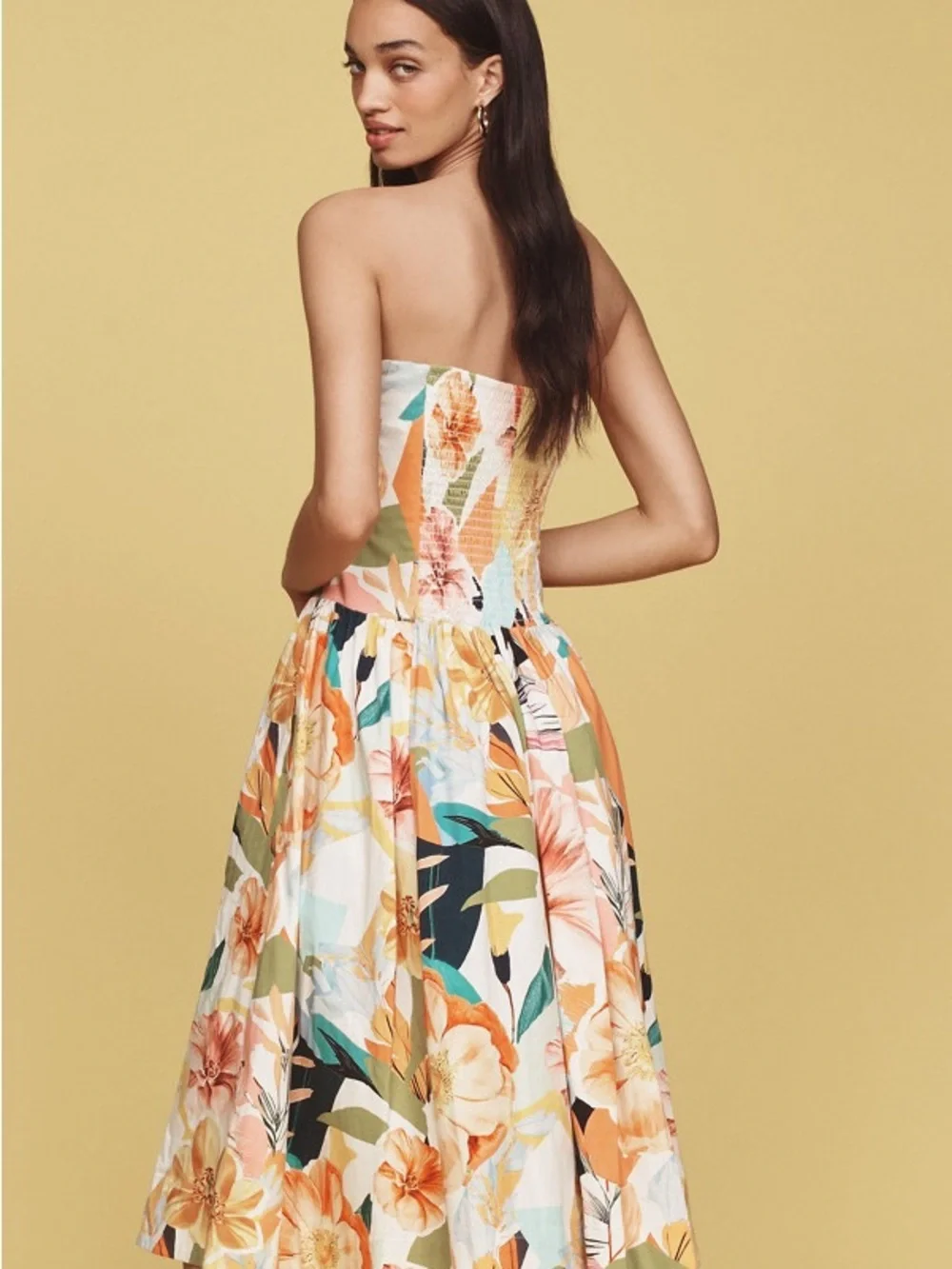 Brand New BY ANTHROPOLOGIE DROP-WAIST MIDI DRESS - Picture 2 of 7